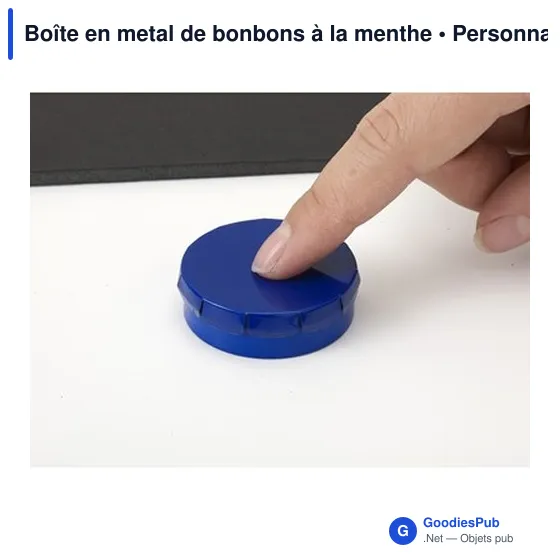 Boîte en métal personnalisable de bonbons à la menthe avec logo - Image 2