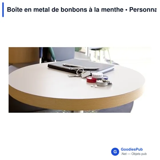 Boîte en métal personnalisable de bonbons à la menthe avec logo - Image 5
