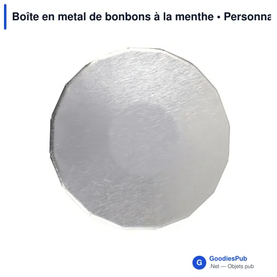 Boîte en métal personnalisable de bonbons à la menthe avec logo - Image 6