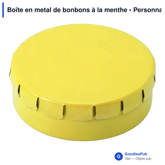 Boîte en métal personnalisable de bonbons à la menthe avec logo - Image 7