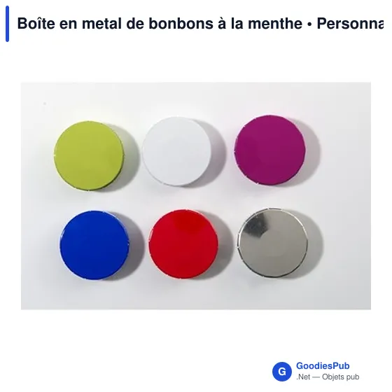 Boîte en métal personnalisable de bonbons à la menthe avec logo - Image 9