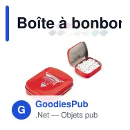 Boîte à bonbons menthe personnalisable en métal avec logo - Douze coloris - Miniature 1