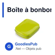 Boîte à bonbons menthe personnalisable en métal avec logo - Douze coloris - Miniature 2