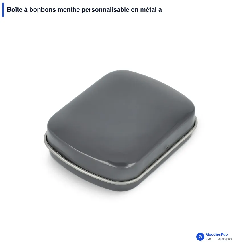 Boîte à bonbons menthe personnalisable en métal avec logo - Douze coloris - Image 11