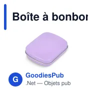 Boîte à bonbons menthe personnalisable en métal avec logo - Douze coloris - Miniature 12