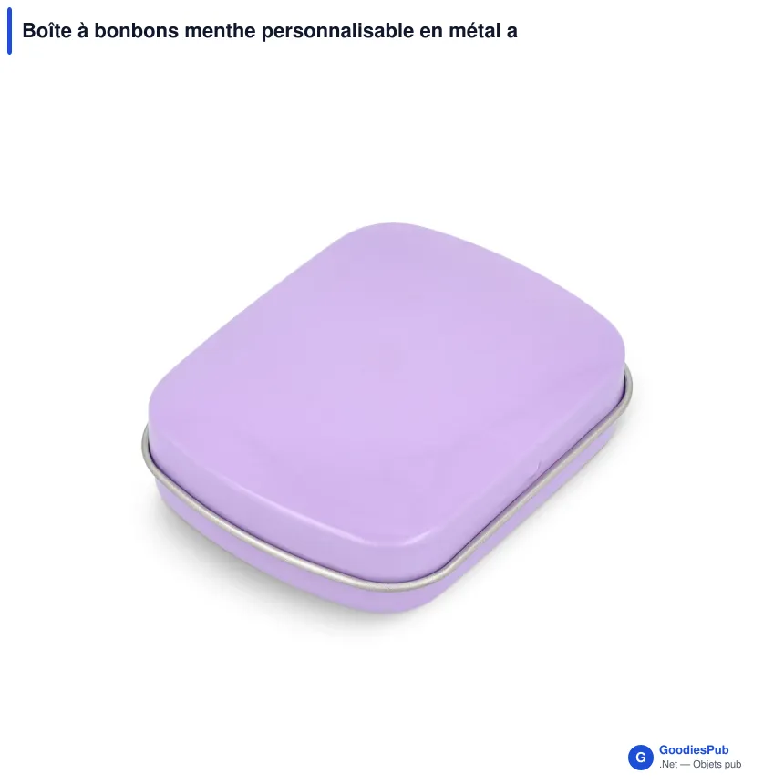 Boîte à bonbons menthe personnalisable en métal avec logo - Douze coloris - Image 12