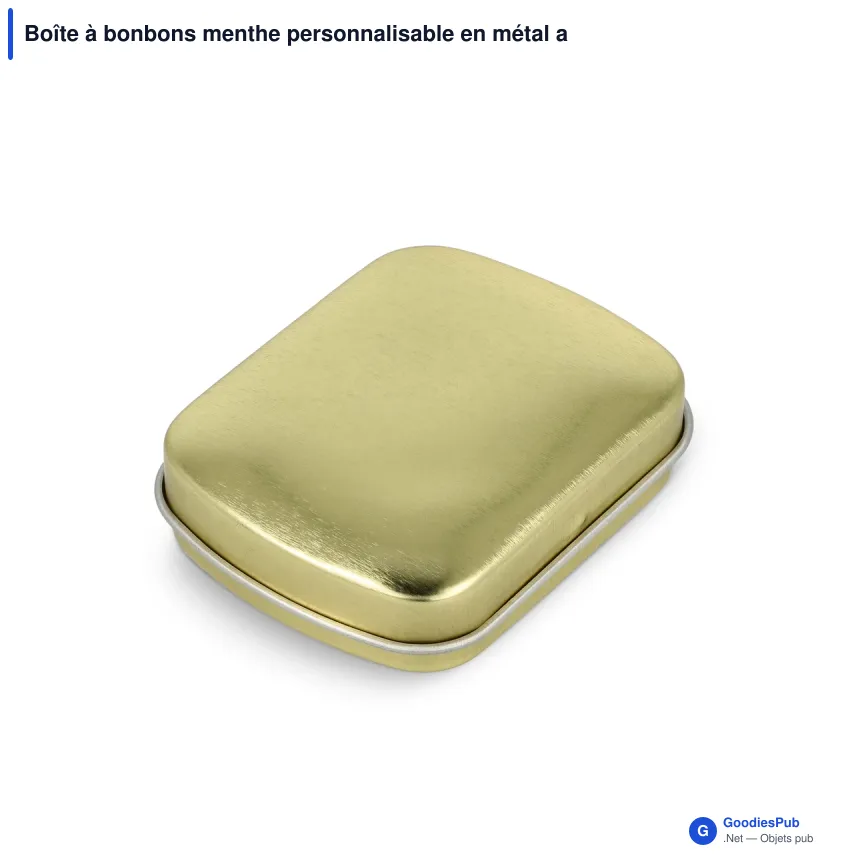 Boîte à bonbons menthe personnalisable en métal avec logo - Douze coloris - Image 3