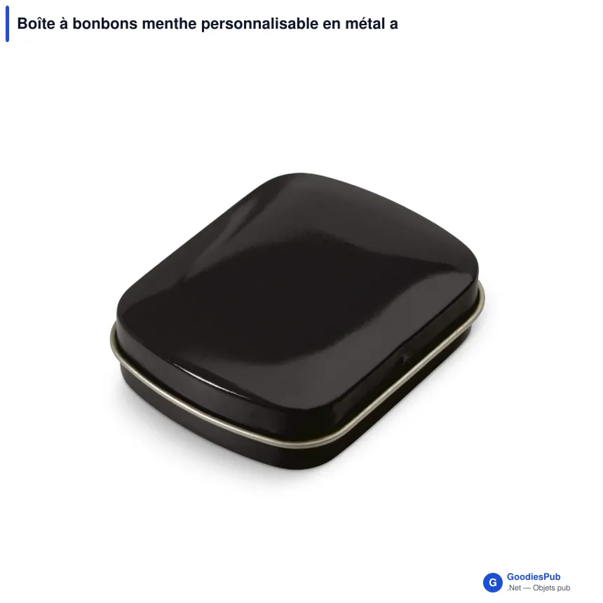 Boîte à bonbons menthe personnalisable en métal avec logo - Douze coloris - Image 5