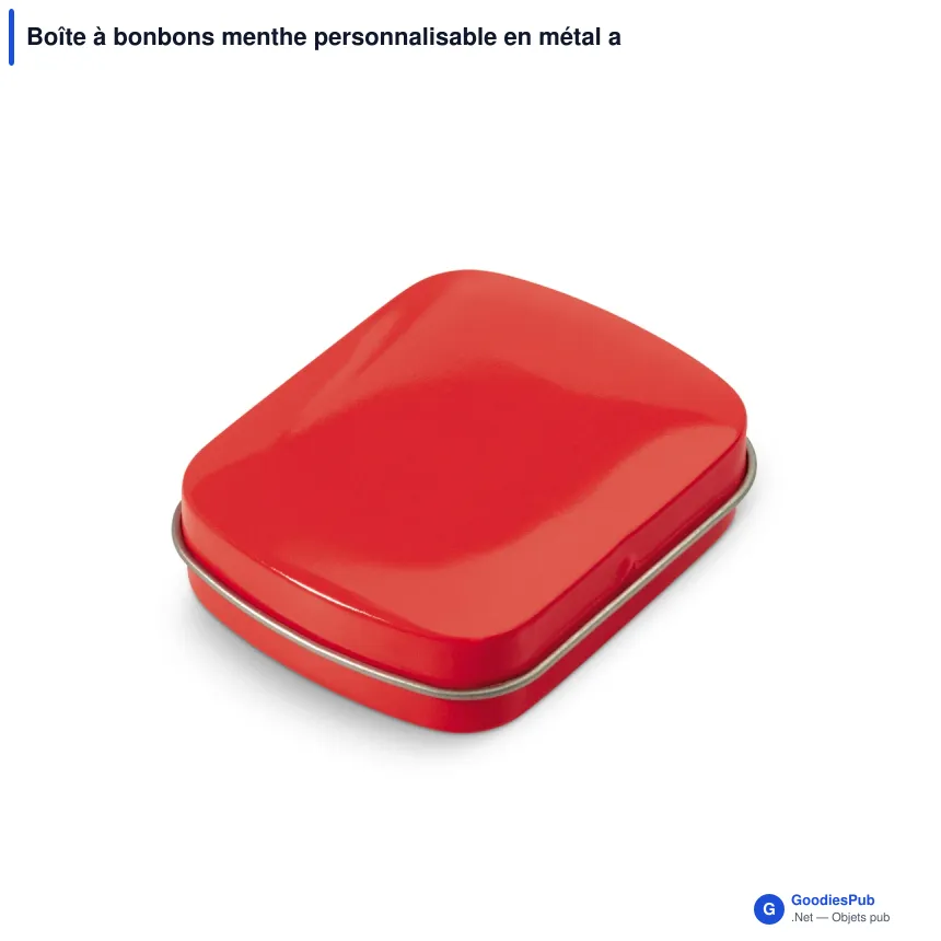 Boîte à bonbons menthe personnalisable en métal avec logo - Douze coloris - Image 6