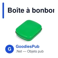 Boîte à bonbons menthe personnalisable en métal avec logo - Douze coloris - Miniature 9