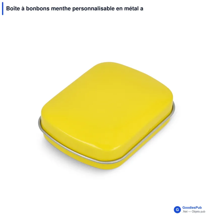 Boîte à bonbons menthe personnalisable en métal avec logo - Douze coloris - Image 10