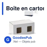 Boîte en carton pour 2 mugs avec fenêtre pour cadeau d'entreprise - Duo - Miniature 1