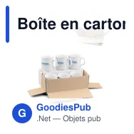 Boîte en carton blanc pour 6 mugs pour cadeau d'entreprise - Pack 6 - Miniature 1