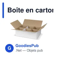 Boîte en carton blanc pour 6 mugs pour cadeau d'entreprise - Pack 6 - Miniature 2