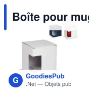 Boîte pour mug en carton 11 x 10 x 10 cm pour cadeau d'entreprise - Mug Box - Miniature 1
