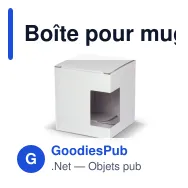 Boîte pour mug en carton 11 x 10 x 10 cm pour cadeau d'entreprise - Mug Box - Miniature 2