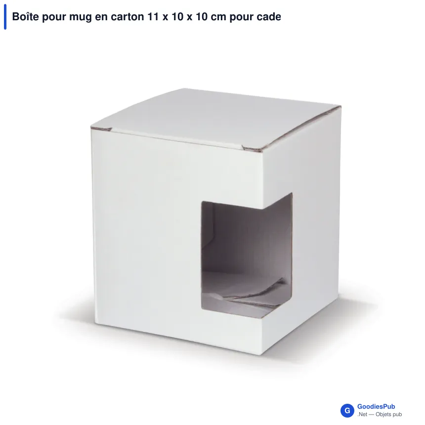 Boîte pour mug en carton 11 x 10 x 10 cm pour cadeau d'entreprise - Mug Box - Image 2