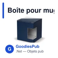 Boîte pour mug en carton 11 x 10 x 10 cm pour cadeau d'entreprise - Mug Box - Miniature 3