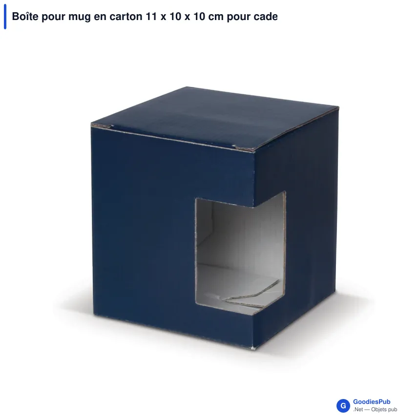 Boîte pour mug en carton 11 x 10 x 10 cm pour cadeau d'entreprise - Mug Box - Image 3