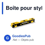 Boîte pour stylo personnalisable sur mesure en carton avec logo - Full Color - Miniature 1