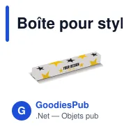 Boîte pour stylo personnalisable sur mesure en carton avec logo - Full Color - Miniature 2