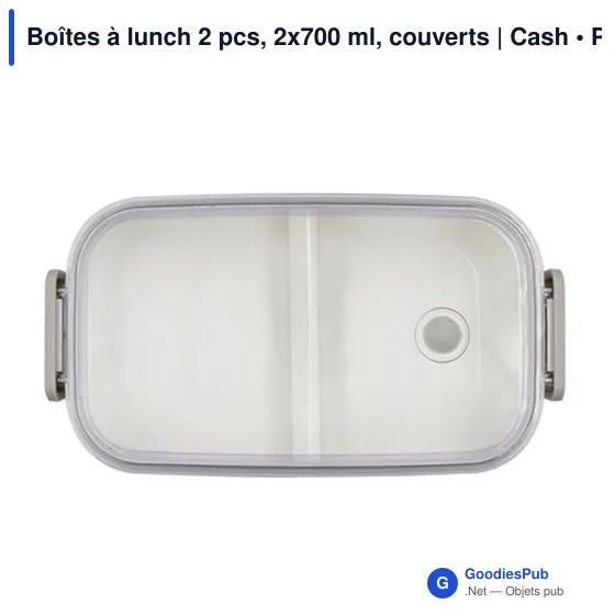 Boîtes à lunch personnalisables 2 pcs avec logo | Cash - Image 10