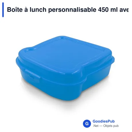 Boîte à lunch personnalisable 450 ml avec logo - Saffo