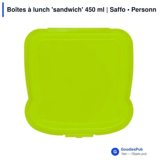 Boîte à lunch personnalisable 450 ml avec logo - Saffo - Image 12