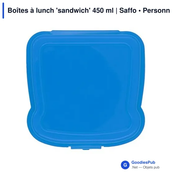 Boîte à lunch personnalisable 450 ml avec logo - Saffo - Image 3