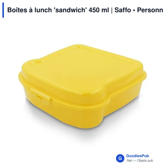 Boîte à lunch personnalisable 450 ml avec logo - Saffo - Image 4