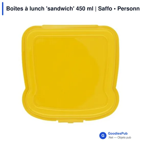 Boîte à lunch personnalisable 450 ml avec logo - Saffo - Image 6