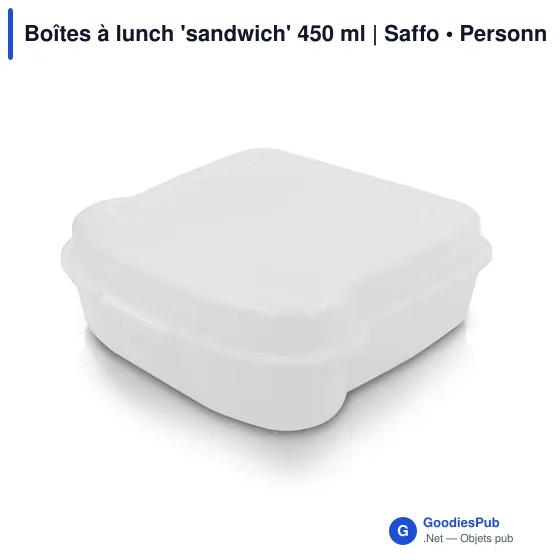 Boîte à lunch personnalisable 450 ml avec logo - Saffo - Image 7