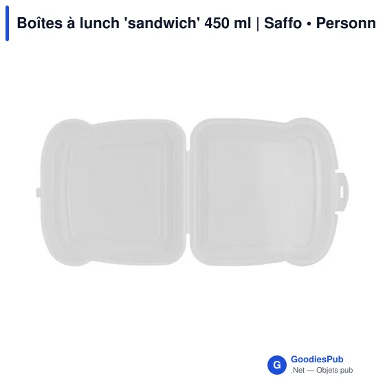 Boîte à lunch personnalisable 450 ml avec logo - Saffo - Image 8