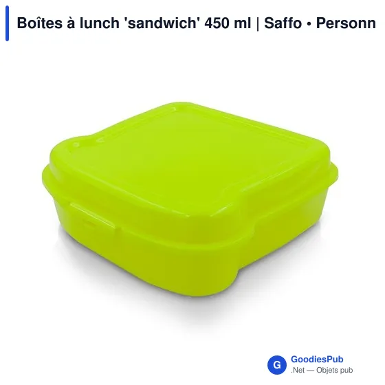 Boîte à lunch personnalisable 450 ml avec logo - Saffo - Image 10