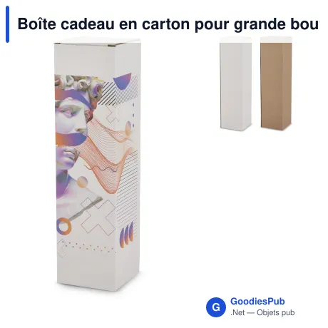 Boîte cadeau en carton pour grande bouteille pour cadeau d'entreprise - Large