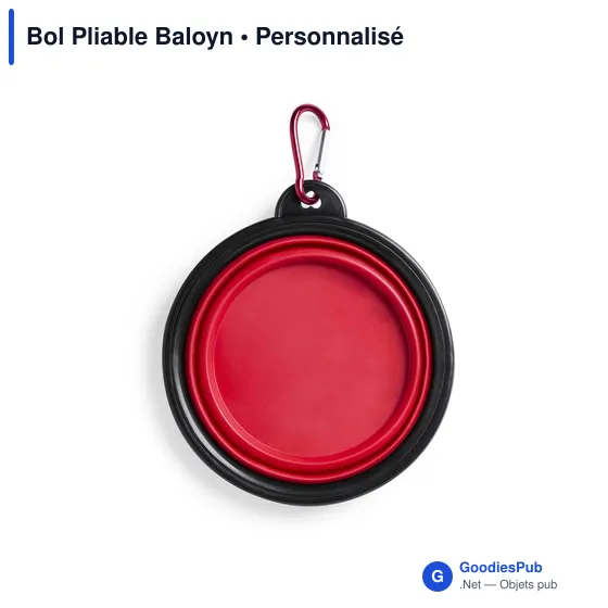 Bol Pliable Personnalisable Baloyn avec Logo pour Animaux - Image 1
