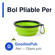 Bol Pliable Personnalisable Baloyn avec Logo pour Animaux - Miniature 2