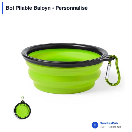 Bol Pliable Personnalisable Baloyn avec Logo pour Animaux - Image 2