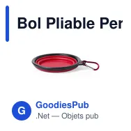 Bol Pliable Personnalisable Baloyn avec Logo pour Animaux - Miniature 4