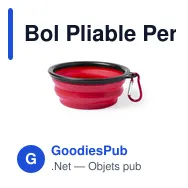 Bol Pliable Personnalisable Baloyn avec Logo pour Animaux - Miniature 6