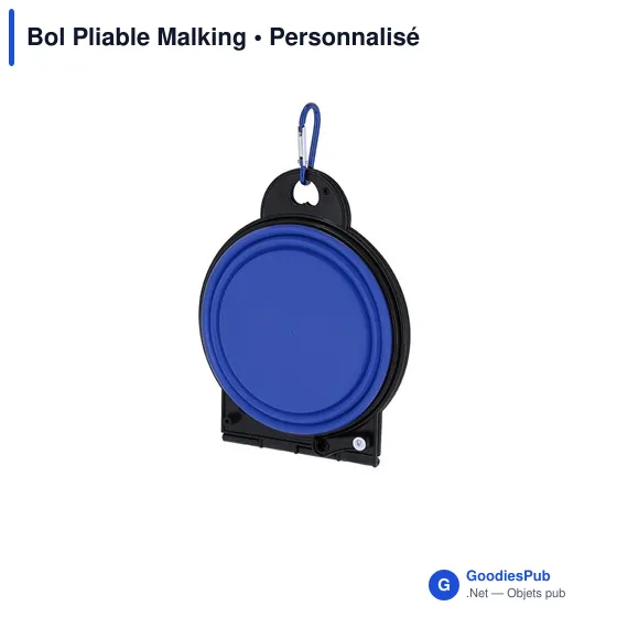 Bol pliable personnalisable pour animaux avec logo - Malking - Image 1