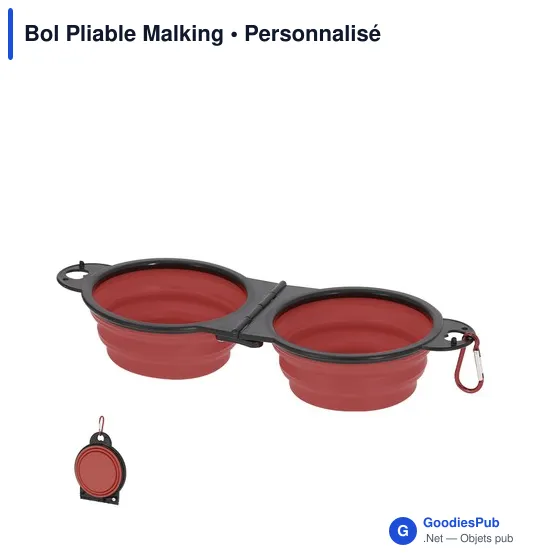 Bol pliable personnalisable pour animaux avec logo - Malking - Image 8
