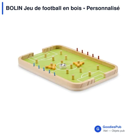 Jeu de football en bois personnalisable avec logo - BOLIN - Image 1