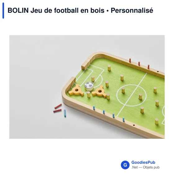 Jeu de football en bois personnalisable avec logo - BOLIN - Image 2