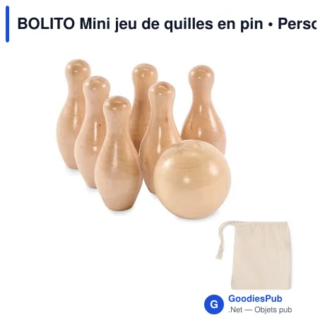 BOLITO Mini jeu de quilles en pin