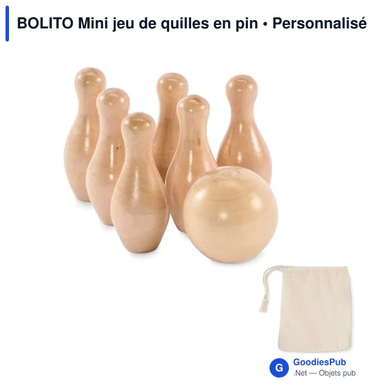 BOLITO Mini jeu de quilles en pin - Image 1