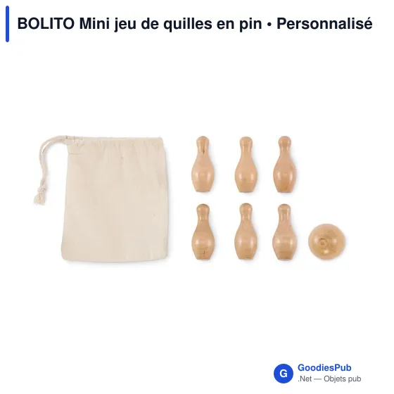BOLITO Mini jeu de quilles en pin - Image 2