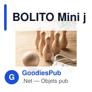BOLITO Mini jeu de quilles en pin - Miniature 5