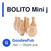 BOLITO Mini jeu de quilles en pin - Miniature 7