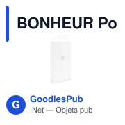 BONHEUR Porte clef coeur en métal - Miniature 5